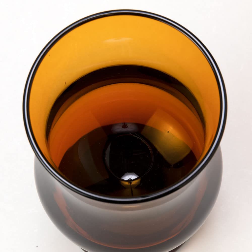 BYRON コーヒーグラス アンバー色 (MO-1023AMB) 昭和モダン珈琲 懐かしいあの頃のレトロで可愛いカフェグラスを復刻 Retro coffee glass