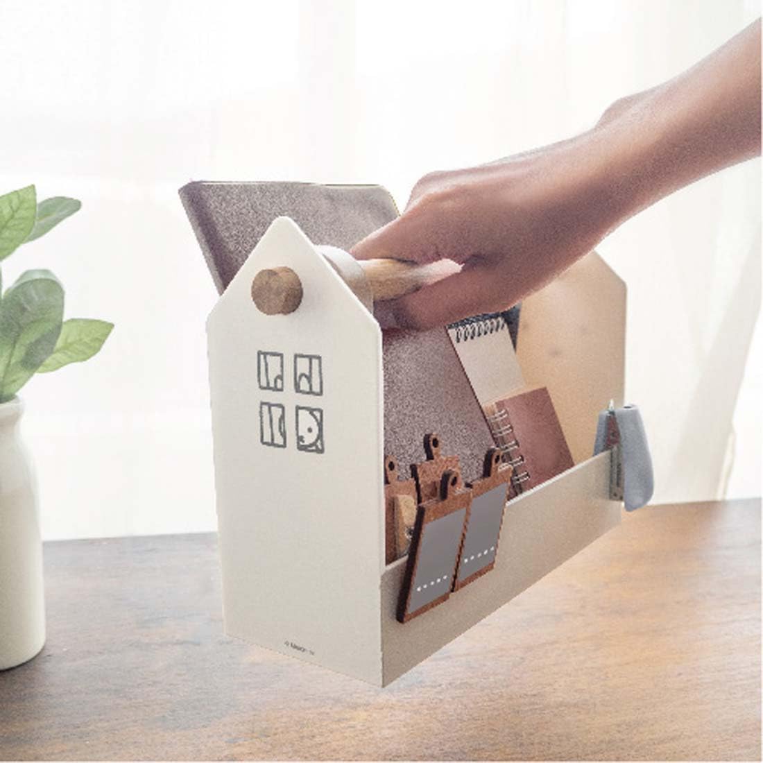 オカトー(Okato) ミッフィー miffy 収納ラック ハウスボックス 幅27×奥行8.3×高さ17.7cm