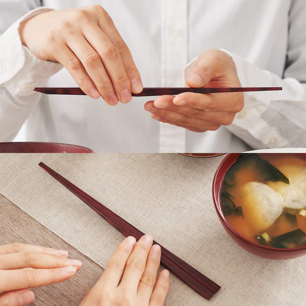 +d 木の浮き箸| 先端が浮き上がっている箸 UKI HASHI 木の箸 (夫婦箸(セット))