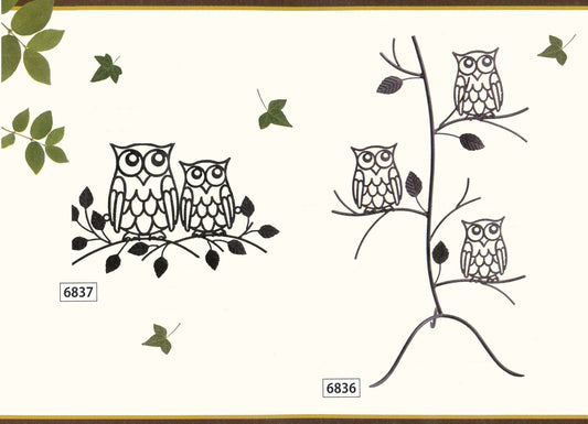 村田屋産業 オウルウォールデコレーション 6837 w33×h21cm