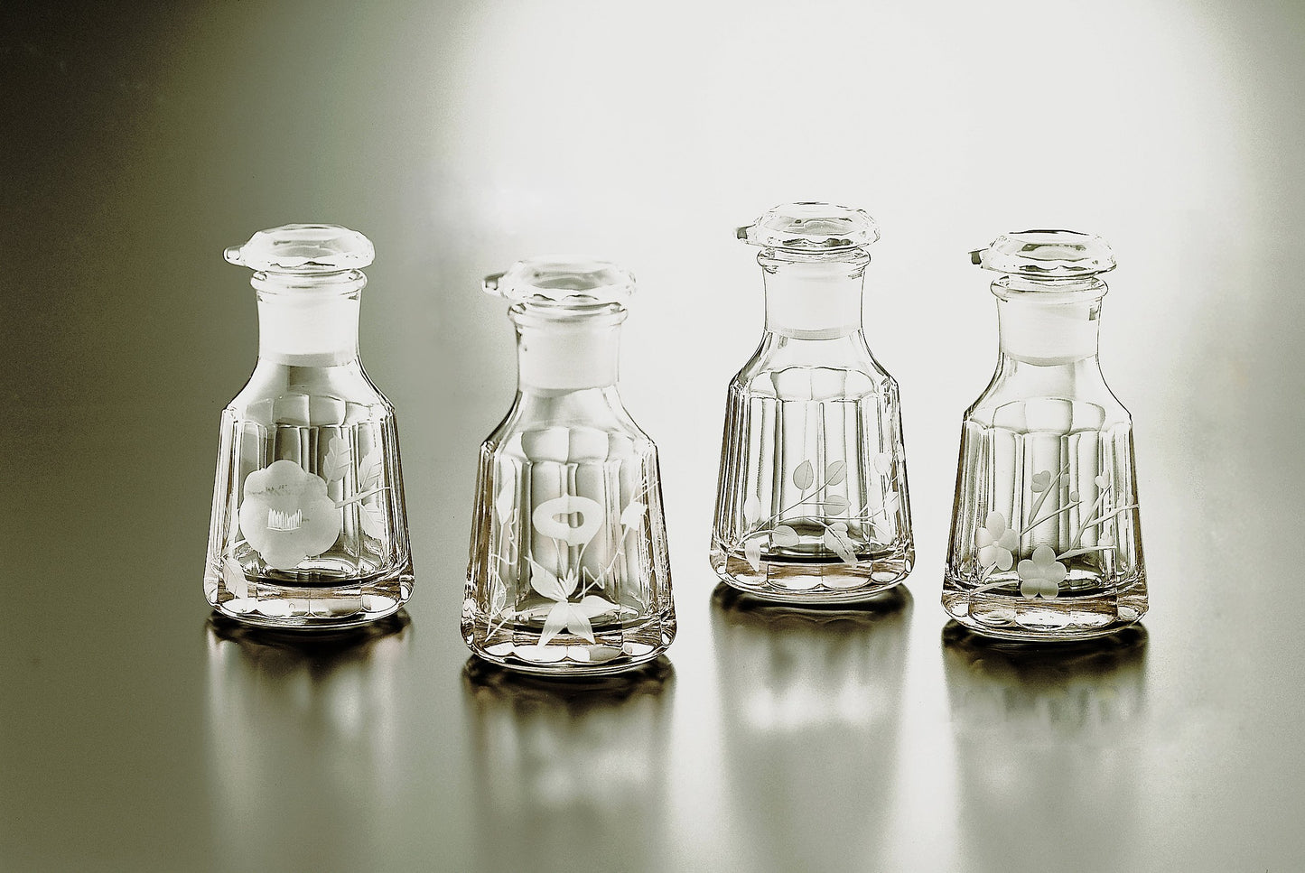 廣田硝子 醤油差し 江戸花切子 夏・朝顔 272-B