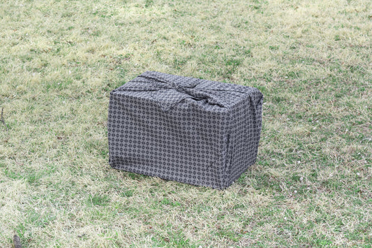 朝倉染布 市松柄 約125×125cm 朝倉染布 超撥水風呂敷ながれ ドット市松(125cm)