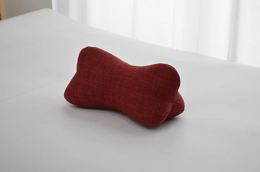 イケヒコ 寝具 まくら クッション ほね枕 約32×15cm レッド 日本製 低反発チップ 足枕 腰当 もっちり #2918539