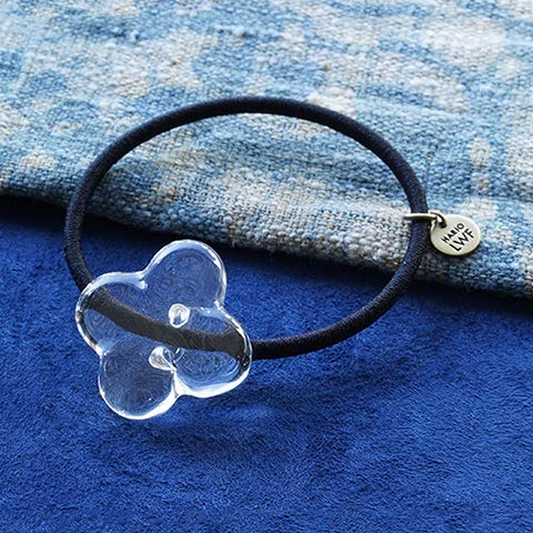 ハリオ HARIO ヘアゴム ホワイトフラワー HAP-WF-003H