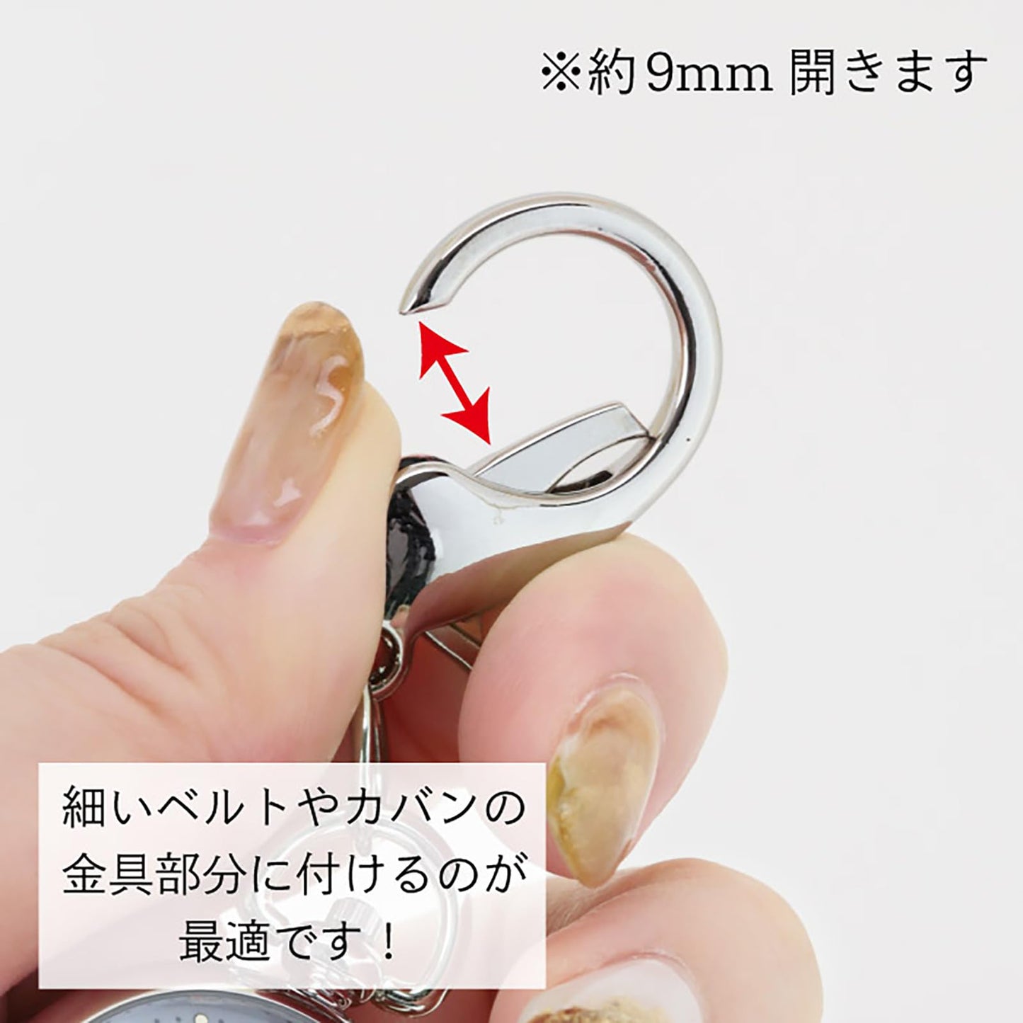 [サン・フレイム] キーチェーンウォッチ J-アクシス シマエナガ 北海道 CF2A0004-GR レディース シルバー