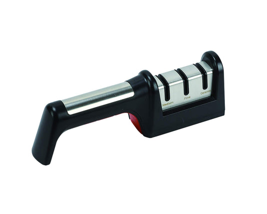 パール金属 包丁研ぎ ダイヤモンド トリプル シャープナー ブラック ファインケア CC-1511