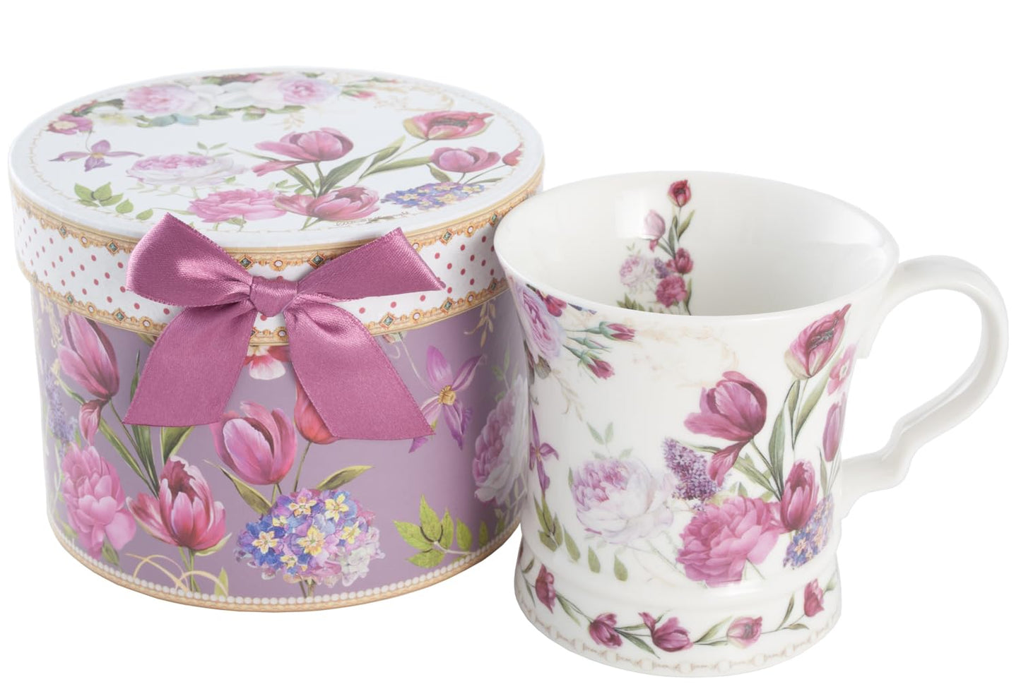 ロイヤルアーデン マグカップ ニューボーンチャイナ ギフト ボックス入り 電子レンジ対応 300ml フラワー 37670
