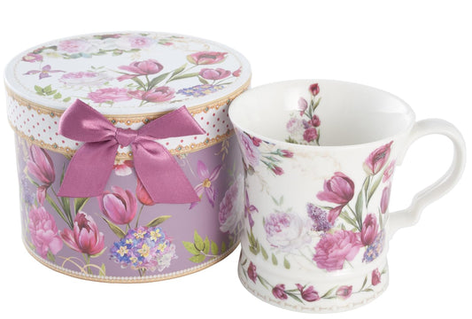 ロイヤルアーデン マグカップ ニューボーンチャイナ ギフト ボックス入り 電子レンジ対応 300ml フラワー 37670