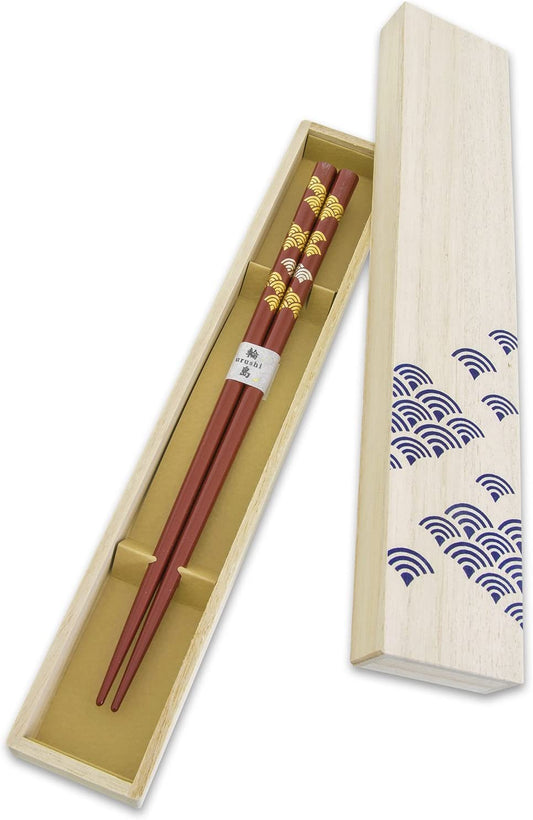 橋本幸作漆器店 箸「雪月風花」桐箱入り [ 22.5㎝ / 日本製 ] 輪島うるし塗